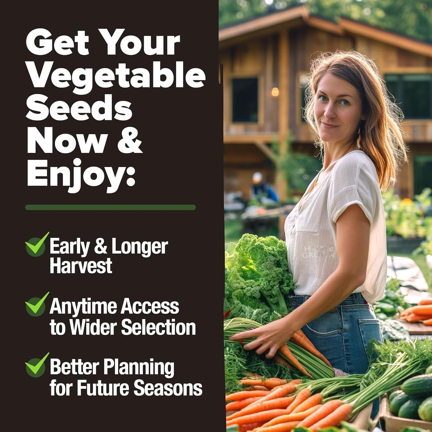10 Variety Seed Vault, 5,700+ Seeds, Vegetable Garden Kit