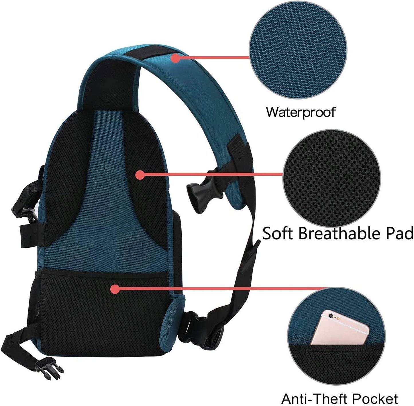 Camera Sling Bag, Photography Shoulder Bag Compact Camera Backpack