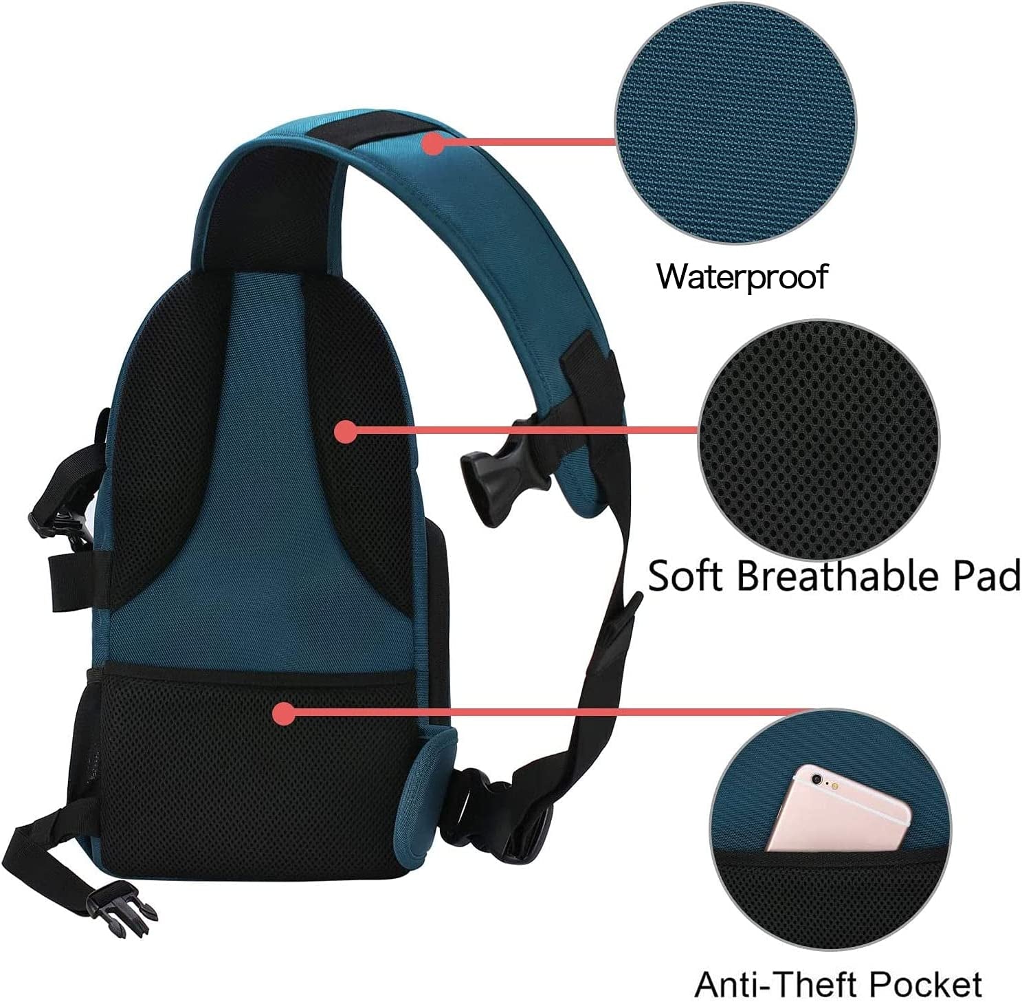 Camera Sling Bag, Photography Shoulder Bag Compact Camera Backpack