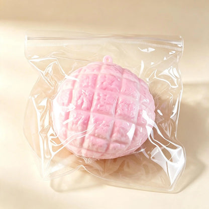 [ASMR Pineapple Bun Squishy] Slight Crunchy Food Squishies Toy Stress Relief Fidget Toy-Slight Crunchy Fidget Toy with Building Blocks inside for Stress Relief Halloween / Haunted